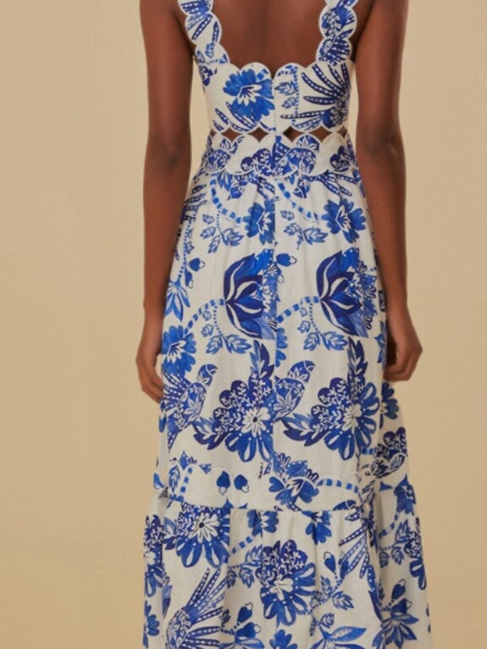 NWT Off-White Flowerful Birds Lenzing™ Ecovero™ Euroflax™ Midi Dress - Picture 3 of 10
